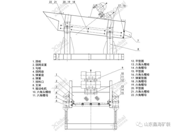 振动筛结构示意图